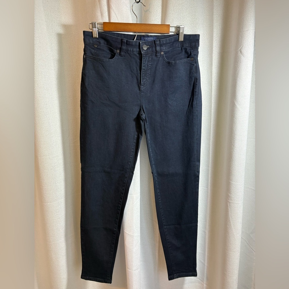 Talbots 6 Simply Flattering‎ 5-Pocket Ankle Skinny Dark Wash Stretch Jeans 0413